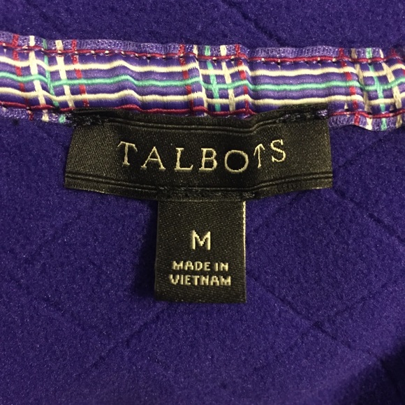 TALBOTS Diamond-Textured Quilted Zip Fleece Jacket - Picture 7 of 8